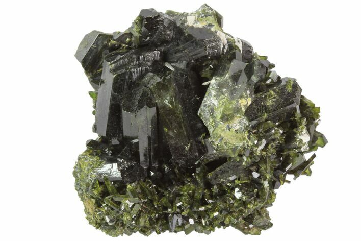 Lustrous Epidote Crystal Cluster - Pakistan #91987